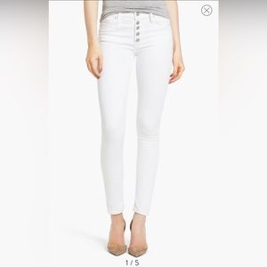 Hudson White High Waisted Jeans
